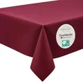 Sensalux Vlies Tischdecke Bordeaux 1 x 2,5 m, stoffähnliche Tischdecke abwaschbar & wasserabweisend, Öko-Tex 100, reißfest für Party, Hochzeit, Event & Catering