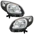 TYC Scheinwerfer Set für Renault Kangoo II 2 ab 8/2013- Schwarz H4 LWR