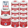 EVOCAMP 12x Propan Butan Gaskartuschen 300g, Schraubventil Eurogewinde 7/16", Ventilkartuschen 539ml mit Sicherheits-Verschlussautomatik, Gaskartuschen einsetzbar für Weber Grills Q100/1200-Serien