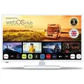 Cello 32′′ Smart Camping LED TV mit webOS, Triple Tuner, Stereo Sound, 12V/24V/230V Multispannung – ideal für Wohnmobil & Wohnwagen, Farbe Weiß - Weiß