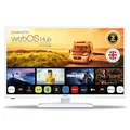 Cello White 12 Volt 32 Zoll Traveller Smart TV, ultraschnelles WebOS, Bluetooth, Netflix, Apple TV und DAZN für Wohnmobile, Wohnwagen und LKW