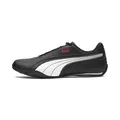 PUMA Sportschuhe, Schwarz-Weiß, Leder, Perforiertes Design, Klassischer Sneaker mit Signature-Formstreifen, Strapazierfähige Laufsohle (EU Schuhgrößensystem, Erwachsene, Herren, Numerisch, M, 41)