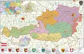 Österreich politisch PLZ und Organisationskarte Wandkarte Poster NEUE AUFLAGE