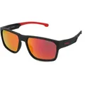 Carrera CARDUC 029/S Herren-Sonnenbrille Vollrand Quadratisch Kunststoff-Gestell, schwarz