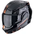 Motorrad Helm XL - Scorpion EXO-Tech Evo Traveller Klapphelm - schwarz-kupfer