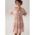 Aniston CASUAL Tunikakleid mit fantasievollem Druck braun|orange|rosa 46