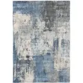 benuta Pop Waschbarer Teppich Mara Blau 120x170 cm - Vintage-Stil Teppich im Used-Look