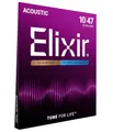 Elixir® Saiten 80/20 Bronze Akustik-Gitarrensaiten mit POLYWEB® Beschichtung, Extra Light (.010-.047)