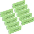 vhbw 10x Akkuzelle kompatibel mit Sharp AD-N55BT, IM-DR580H, IM-DR80, IM-MT770, IM-MT877 CD Player (1100 mAh, 1,2 V, NiMH), Akku 7/5F6, Button Top