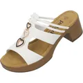 Palado Damen Sandaletten Thaumus by Sila Sahin - bequeme Pantoletten - elegante Hausschuhe - modische Sommerschuhe Weiß UK3,5 - EU36