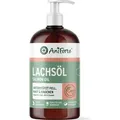 AniForte Lachsöl für Hunde & Katzen 500ml – Natürlich & reich an Omega 3 & 6, Futteröl für Fellglanz, vitale Haut & Gelenkkraft, idealer BAR...