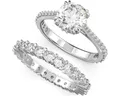Swarovski Silberring Swarovski Ring Set Stilla 5649213 rhodineirt