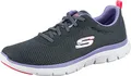 Skechers Damen Flex Appeal 4.0 Brilliant View Sneaker, Charcoal Mesh Lavender Trim, 36 EU