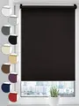 Verdunklungsrollo Seitenzugrollo, Sonello, verdunkelnd, einfach Montage ohne Bohren, Klemmfix, 25cm x 100cm Schwarz Verdunkelungsrollo, Rollos Fenster, Sonnenschutz
