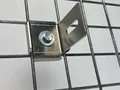 2er Set KLAMMER mit ZAUNHALTER 5 x 5 Zaun-Halter Gabione, Aluminium