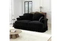 Odikalo Big-Sofa Ecksofa mit Schlaffunktion und Volant, Elegantes Mid-Century 2-3-4-5-Sitzer Sofa aus Chenille mit Trichter-Armlehnen, abnehmbarer Rüschenschürze & spindelförmigen Beinen – Komfortables Sofa fürs Wohnzimmer, Mehrfarbig