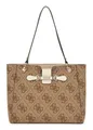 GUESS Nolana Noel Tote Schultertasche Shopper Tasche Latte Logo / Bone beige Neu