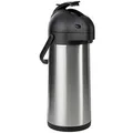 ONVAYA Pump-Isolierkanne Airpot Pumpkanne, Isolierkanne, Thermoskanne, Edelstahl, 1.9L, 3L, 5L, 3 l schwarz|silberfarben 3 l