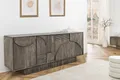riess-ambiente Sideboard ART DECO 170cm grau smoked (Einzelartikel, 1 St), Massivholz · Kommode · 6 Fächer · 3D-Front · Wohnzimmer · Design