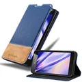 Cadorabo Hülle kompatibel mit Nokia Lumia 650 aus Premium Kunst Leder Flip Klappbare Stoßfeste Magnetische [Standfunktion] [Kartenfächern] Cover Hülle für Nokia Lumia 650 Tasche in Blau