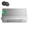 CIARRA CBCS6926A  Einbau Dunstabzugshaube Lüfterbaustein 60 cm breit 650 m³/h Abluft Einbauhaube Warme LED-Beleuchtung 3 Leistungsstufen mit CBCF003 Aktivkohlefilter