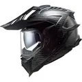 LS2 MX701 Explorer Carbon Solid, Endurohelm - Schwarz - XL