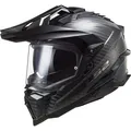 Motorrad LS2 MX701 Explorer Carbon Solid Helm unisex (Carbon/Schwarz) Gr: XL (61