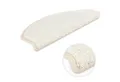 Metzker® Stufenmatte Shaggy Stufenmatten Emphoria Halbrund creme 15 Stück, Halbrund, Höhe: 15 mm, 15 Stück im Set - Creme