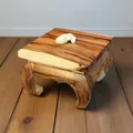 Kleiner Holz Beistelltisch Opium Blumentisch Asia Stil Akazie Massiv handmade
