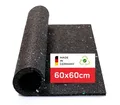 BAUHELD Antivibrationsmatte Waschmaschine 60x60 x 0,6 cm - Made in Germany - Rutschfeste Antirutsch-Matte aus Gummigranulat - Unterlage für Trockner, Subwoofer, Outdoor Teppich, 3D-Drucker