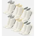 TENNIS QUARTER SOCKEN - 6-Pack - Naturweiß/Marineblau | Naturweiß/Senfgelb | Naturweiß/Dunkelgrün - 35-38