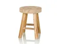 hjh LIVING Sitzhocker RUSTIKO W Holz ohne Armlehnen