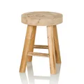 Holzhocker rund massiv Holz Hocker RUSTIKO Sitzhocker Blumenhocker Beistelltisch