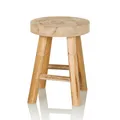 Hocker aus massiven Holz RUSTIKO W Stabiler Holzhocker Sitzhocker im SkandiLo...