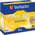 DVD+RW Verbatim 4,7GB 5pcs Pack 4x JewelCase silver retail