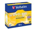 5 Verbatim Rohlinge DVD+RW 4,7GB 4x Jewelcase