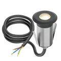 ledscom.de LED Bodeneinbauleuchte GLOX für außen, IP67, anthrazit, rund, 35mm Ø, warmweiß