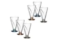 LEONARDO Eisschale CONO, Eisbecher aus Glas, 360 ml, farbig, 6er-Set, Glas, (Set, 6-tlg), spülmaschinengeeignet