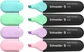 SCHNEIDER Marker Textmarker Job Pastell sortiert 4er Etui (türkis mint flieder rose)