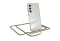 EAZY CASE Handykette Hülle mit Kette für Samsung Galaxy S23 Plus 6,6 Zoll, Ketten Hülle Schultergurt Schutz Hülle Tasche mit Band Bunt Clip Gold
