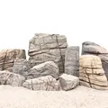 AquaOne Aquariumsteine Sandwüsten Gestein I Natursteine 10 kg Mix Größe M-L I Steine für Aquascaping I Authentische Dekoration für Sandwüsten-Aquarien