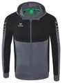Erima Six Wings Trainingsjacke mit Kapuze Schiefergrau/Schwarz