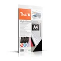 Peach PB100-17 Rückwände Deckblätter A4, 250 g/m², 25 Stück, hochglänzend, schwa