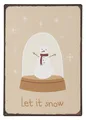Ib Laursen Metallschild Ib Laursen - Wandschild Metallschild Schild "Let It Snow" Weihnachten