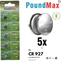 5 x CR927 PoundMax Knopfbatterie CR 927 Lithium 3 Volt 850 mAh 5er-Blister