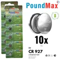 10 x CR927 PoundMax Knopfbatterie CR 927 Lithium 3 Volt 850 mAh 5er-Blister