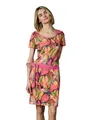 Ragwear Damen modisches Kurzarm Sommerkleid leichtes Minikleid Strandkleid mit seitlichen Eingriffstaschen Baomi Tropic YOUMODO Multi Combo Gr. L