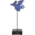 Dekofigur GOEBEL "James Rizzi - Snow Bird", blau, B:8cm H:27,5cm T:12,5cm, Porzellan, Dekofiguren, Sammelfigur, Tierfigur
