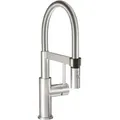 Villeroy & Boch Küchenarmatur Steel Expert Compact, Hochdruck-armatur, Umschaltfunktion, Wassersparend, Edelstahl Massiv