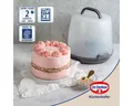 Dr. Oetker Küchenhelfer Kuchentransportbox extra hoch, rund, Platz für 20 cm hohe Kuchen und Torten
